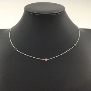 Ellie Vail Misha Silver Tone Stainless Steel Water Resistant  Circle Necklace